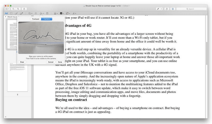 So signieren Sie ein PDF auf dem Mac