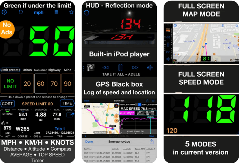 Speedometer 55 GPS Speed & HUD