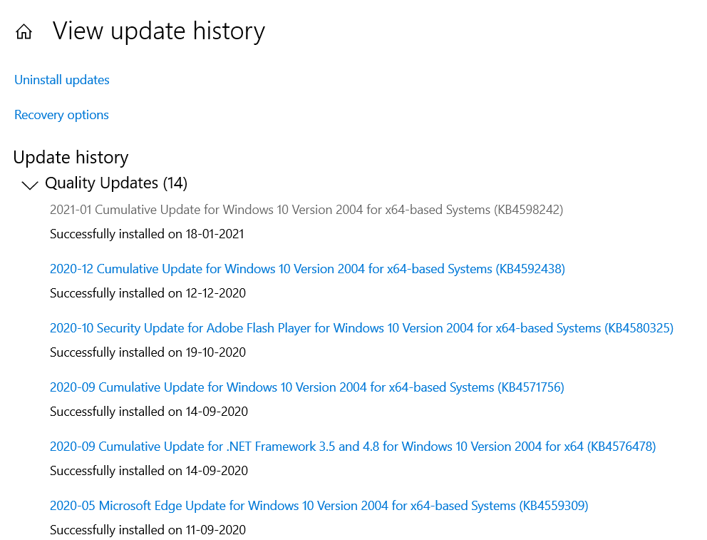Fehler Element nicht gefunden unter Windows 10