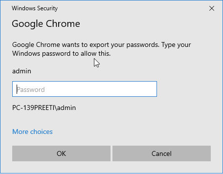 Geben Sie das Passwort ein