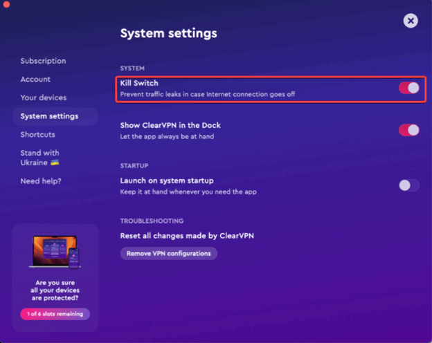Security - Clear VPN