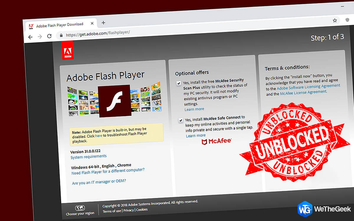 how to unblock adobe flash player on mozilla firefox