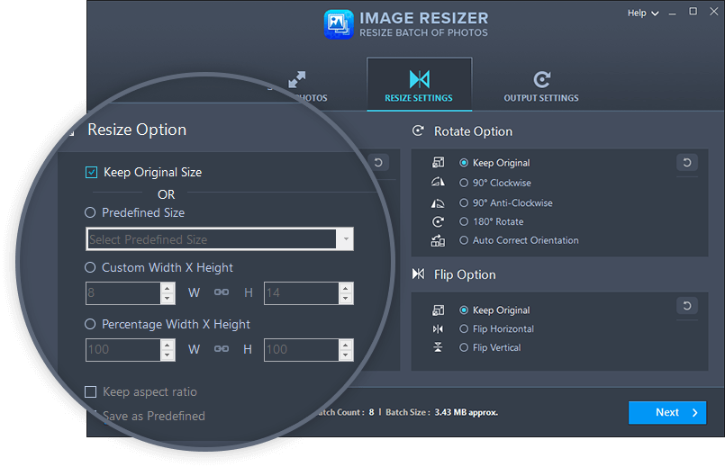 Verschiedene Resizer-Tools - Image Resizer
