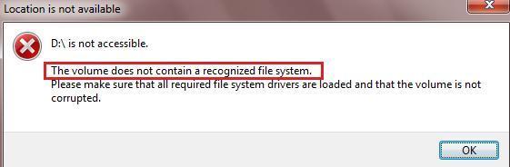 Volume enthält keinen erkannten Dateisystemfehler 