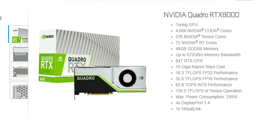Установите драйвер Nvidia Quadro RTX 8000