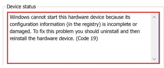 Beheben Sie Code 19-Fehler in Windows