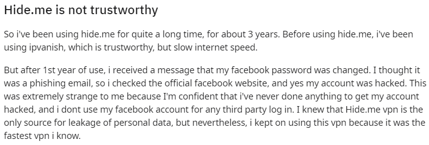 Hide me VPN Review