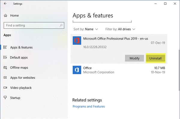 Reinstall Outlook