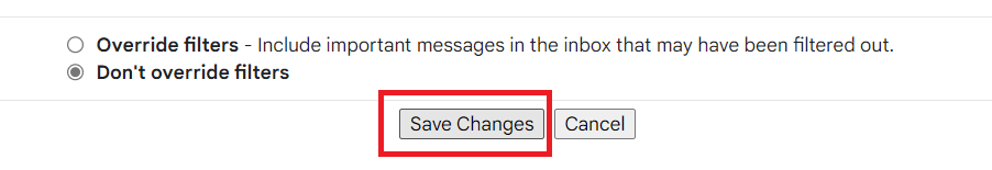 Save Changes