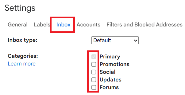 remove from your inbox