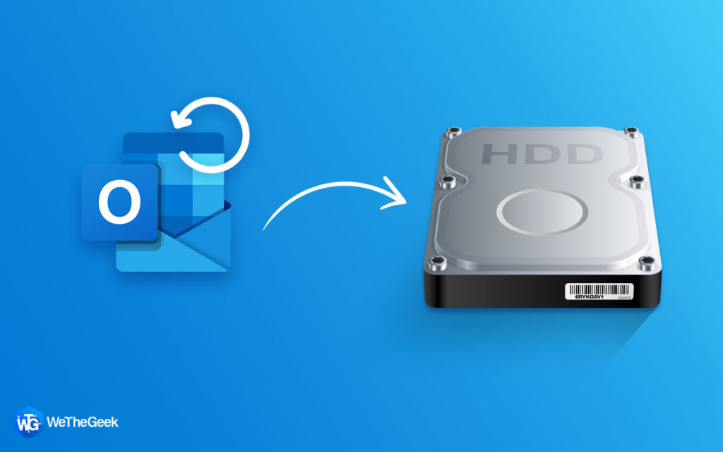  how to conserve outlook e-mails to hard disk drive
