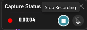 Capture Status panel