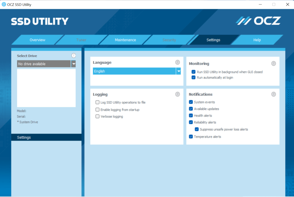 OCZ SSD Utility