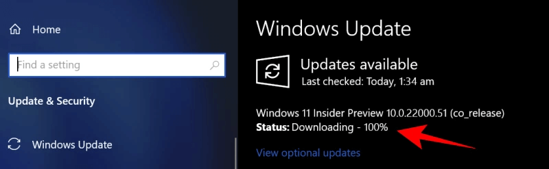 Windows 11 Installation bleibt bei 100 hängen