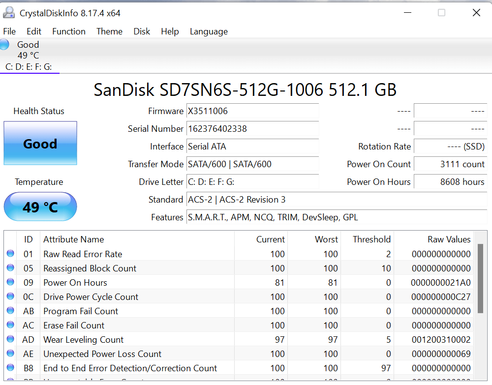 crystaldiskinfo best SSD health software