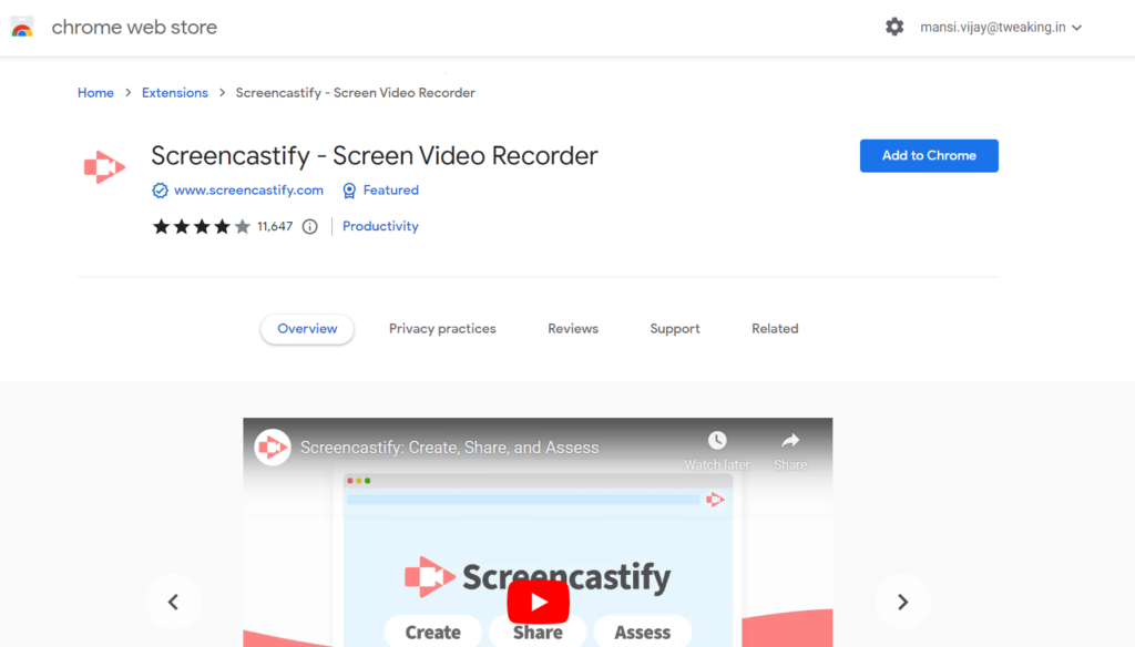 screencastify official web store