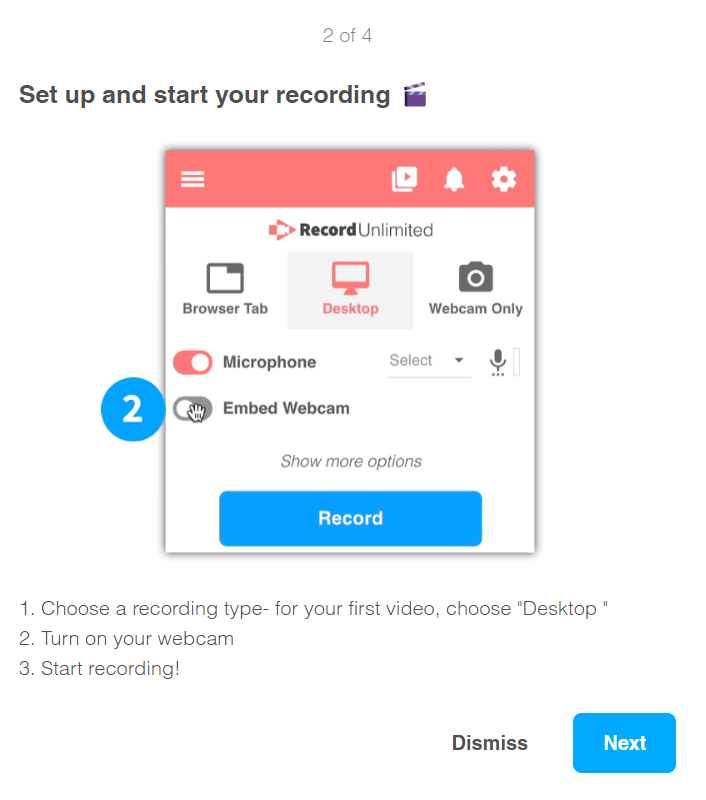 start your recording