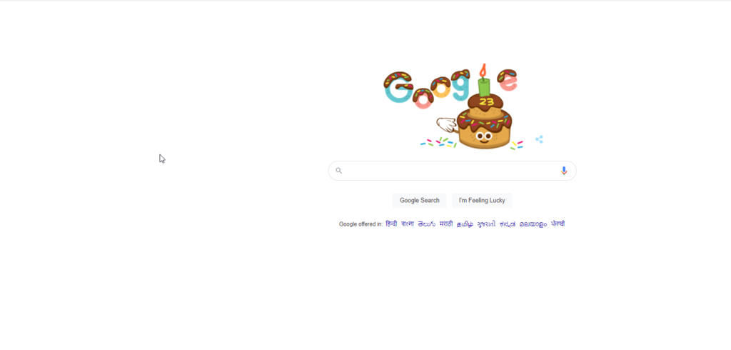 Google’s homepage.