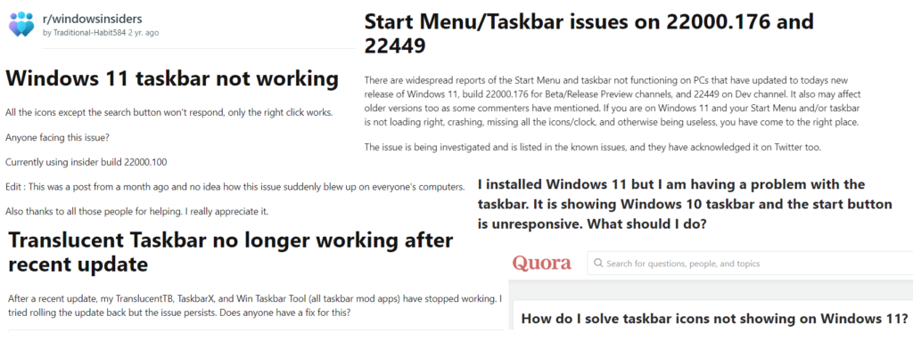 Windows 11 Taskbar