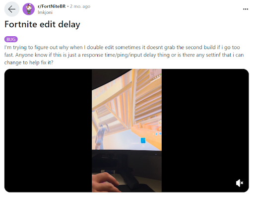 Fortnite Edit Delay