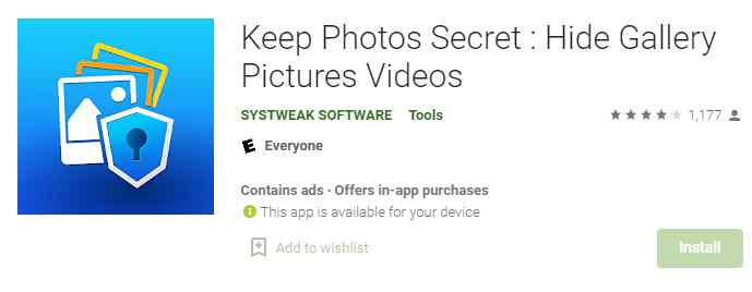 Приложение Keep-Photos-Secret