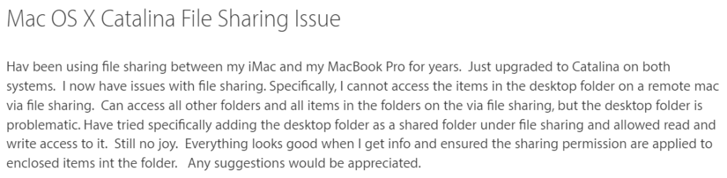 общий доступ к файлам Mac не подключен