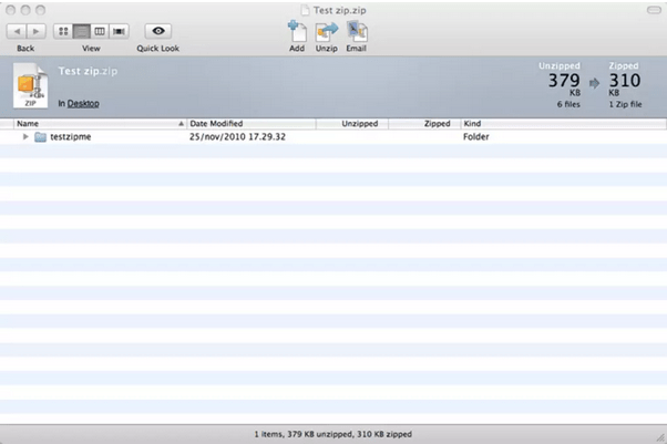 Entpacken Sie Dateien auf dem Mac mit dem Archive Utility Tool