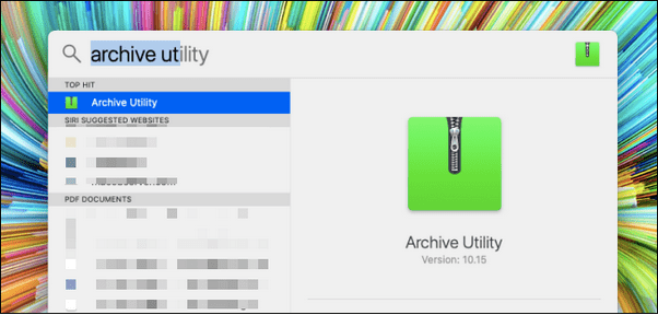 разархивировать файлы на Mac