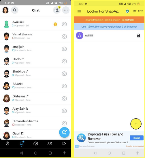 Locker for SnapApp Chat