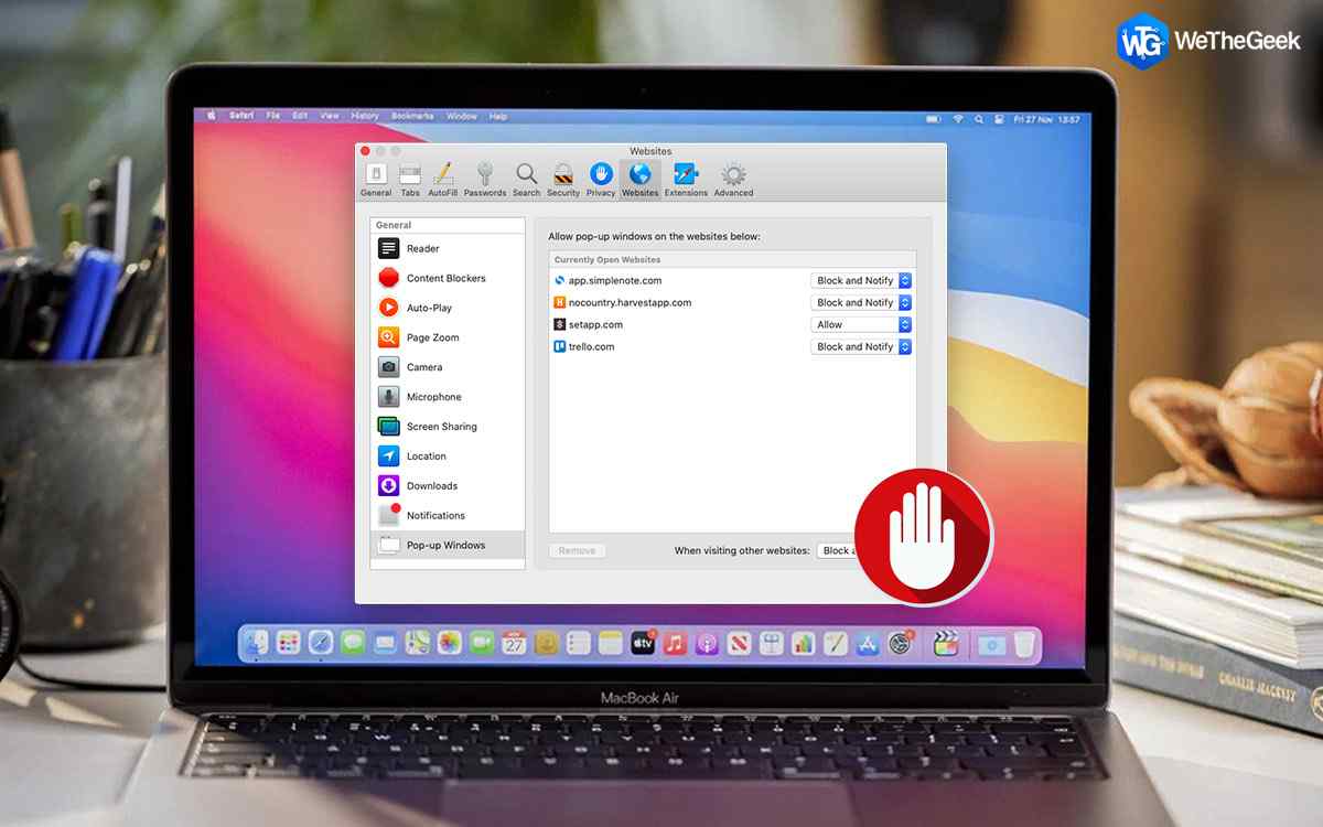 how to stop pop ups on mac laptop