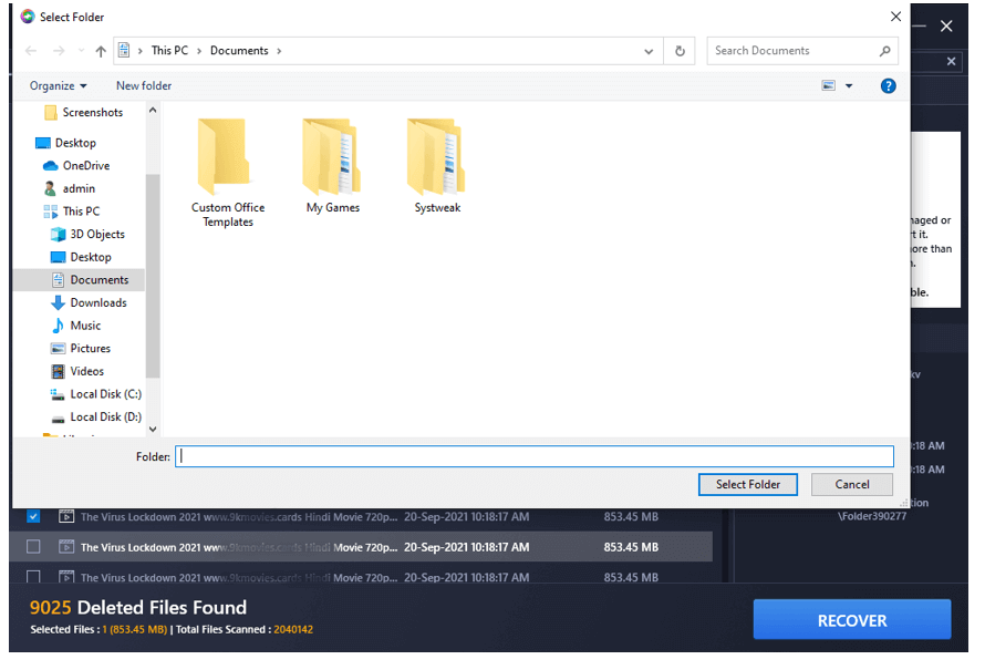 Vorschau gelöschter Dateien