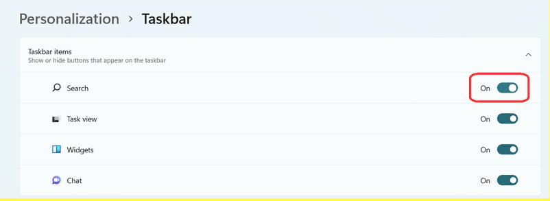 Search option