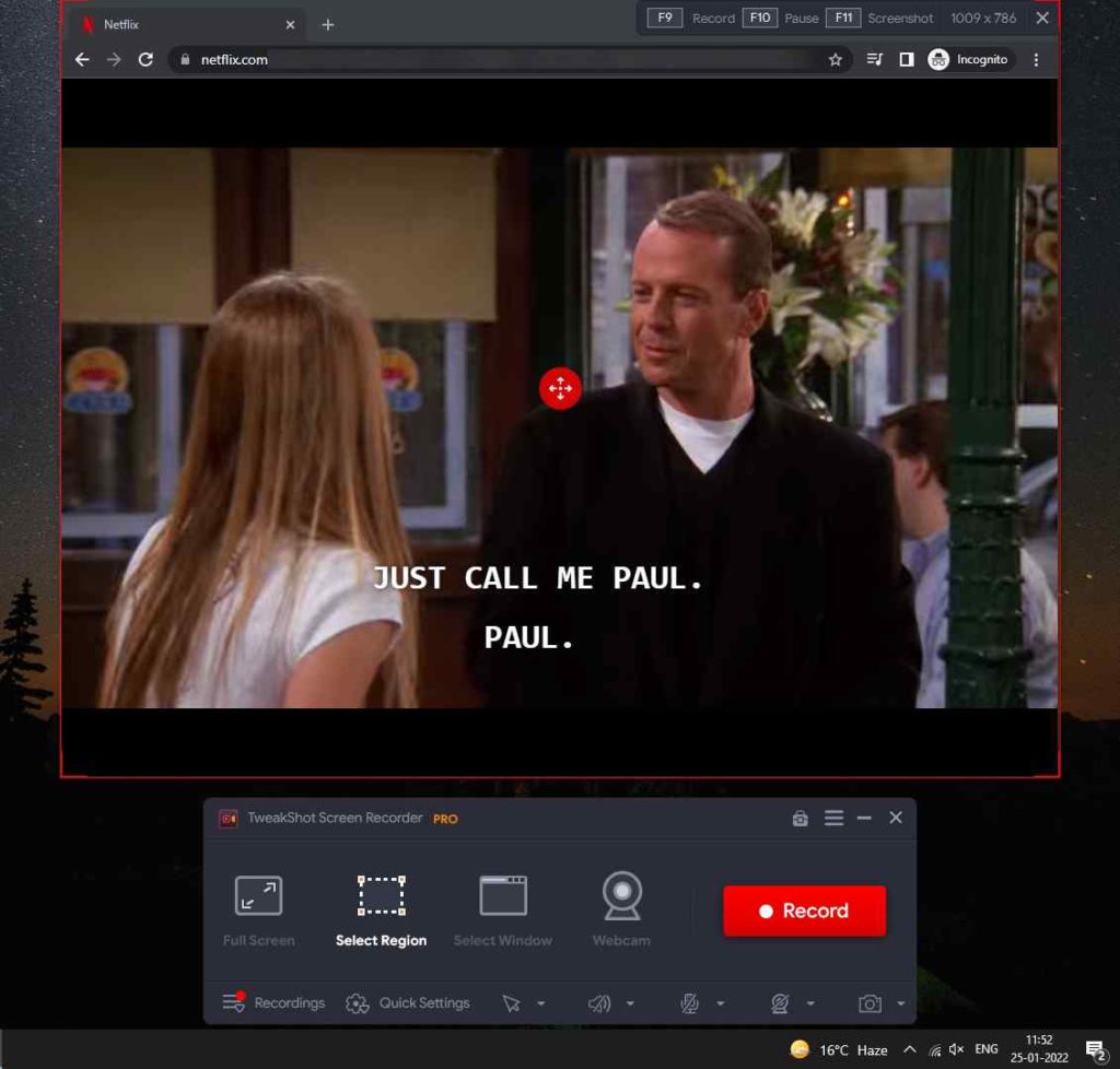 how to take screenshot of netflix
