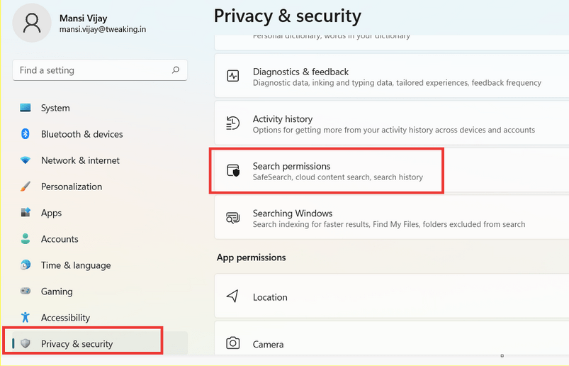 Windows Settings