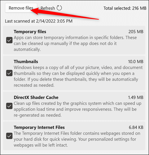 Free Up Space in Windows 11