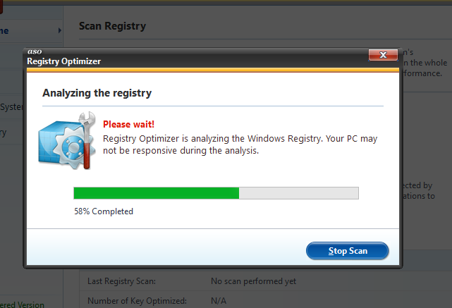 scan initiates