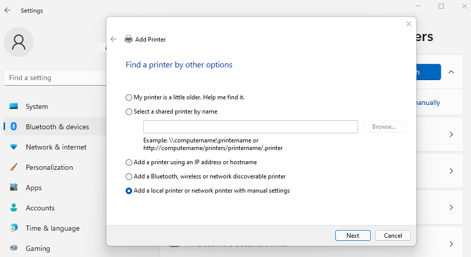 Add manually