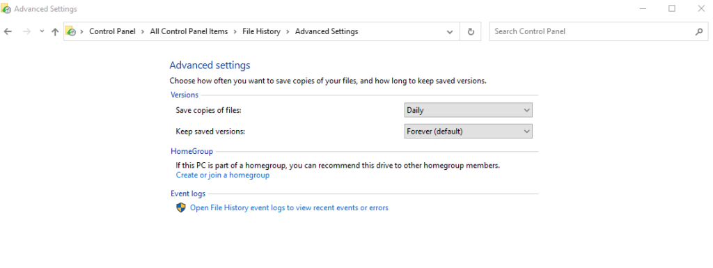 File history