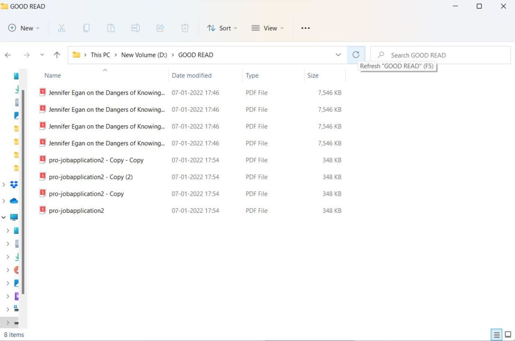 Folder is empty