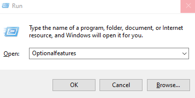 Optional Features box