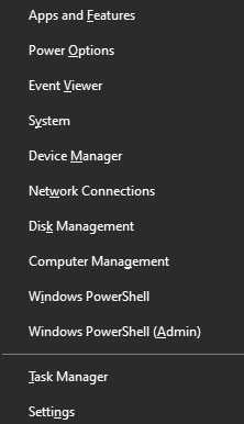 Power User Menu