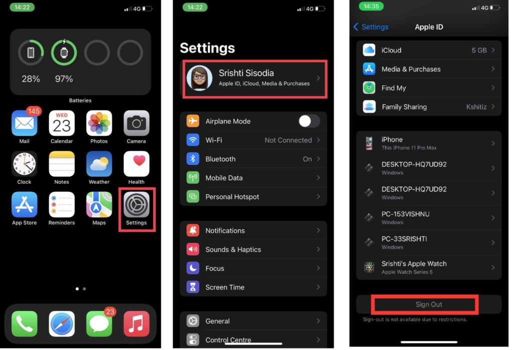 Update Apple ID Settings