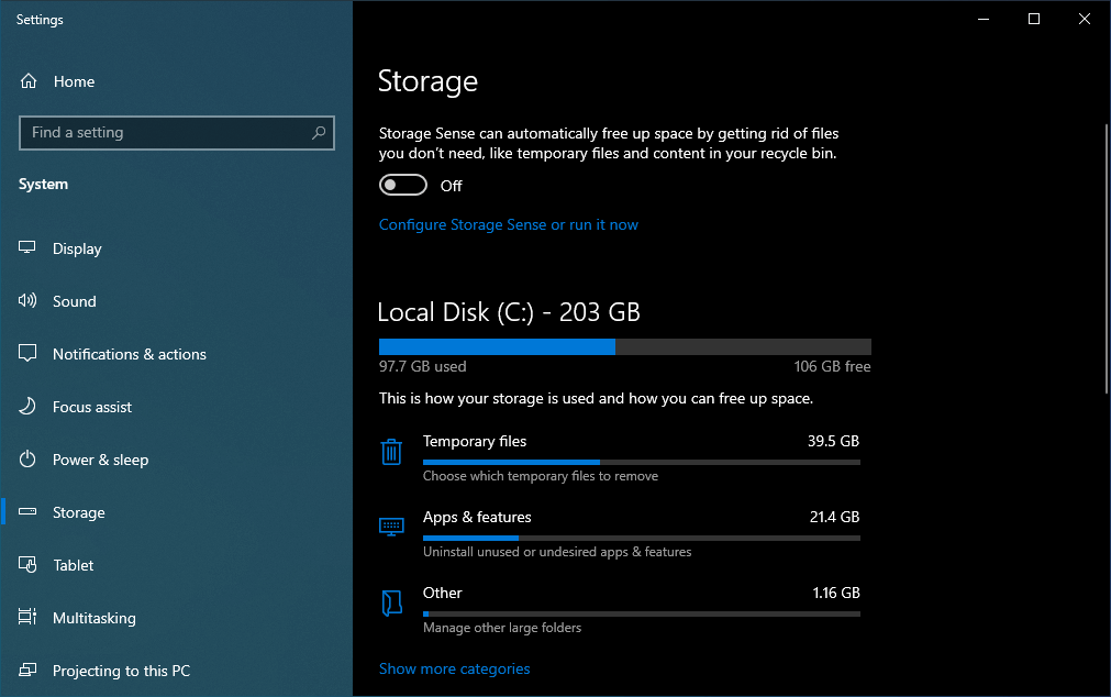 update windows 10 not enough disk space