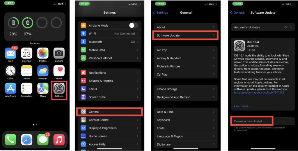 Update Apple ID Settings