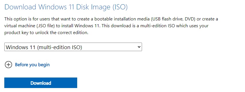Windows 11 Disk Image file