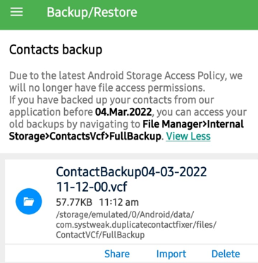backup files