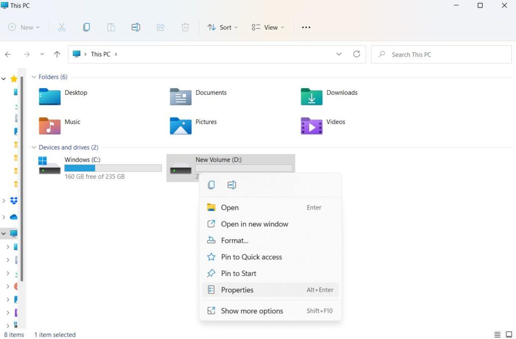 folder shows empty but files are there