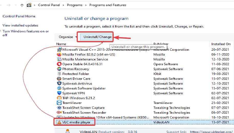 uninstall