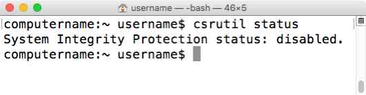username