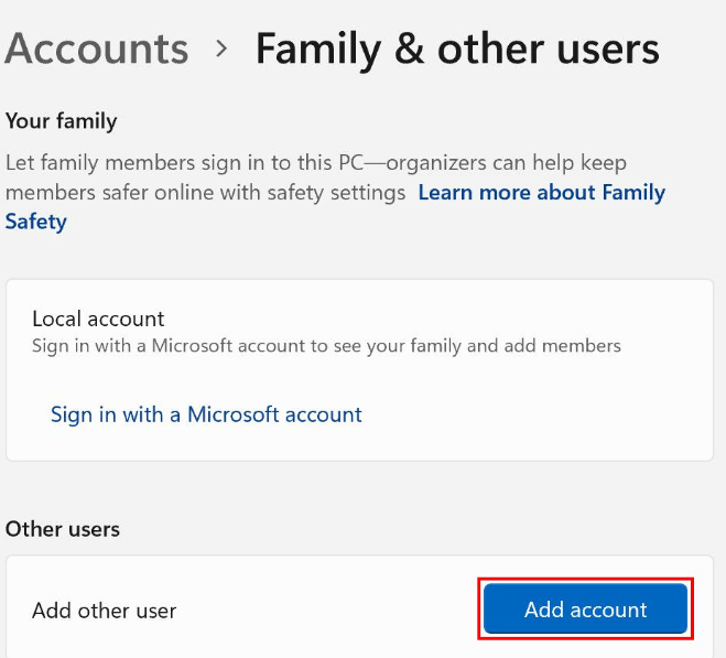 Add account